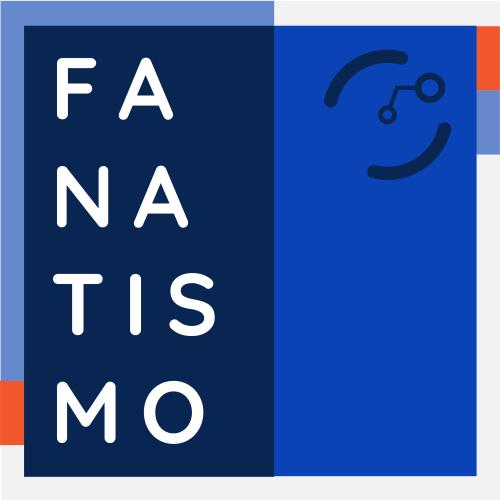 Fondo azul con título alineado a la izquierda con la inscripción "Fanatismo" en mayúscula sostenida