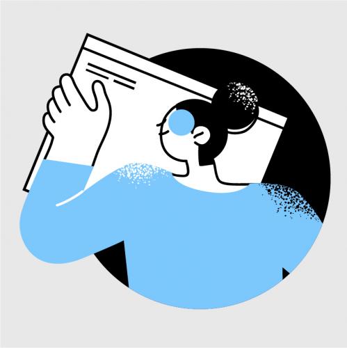 ilustración de personas en el ciberespacio