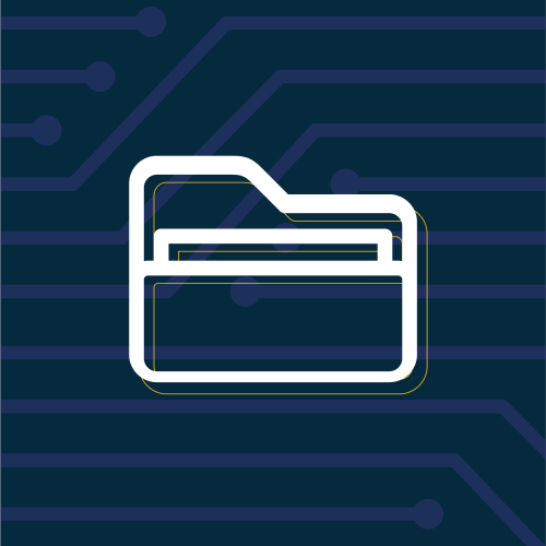 Carpeta con líneas blanca sy fondo azul