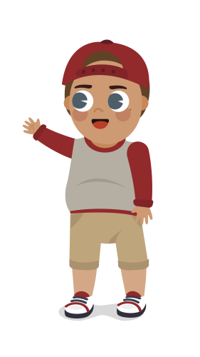 Ilustración niño con gorro