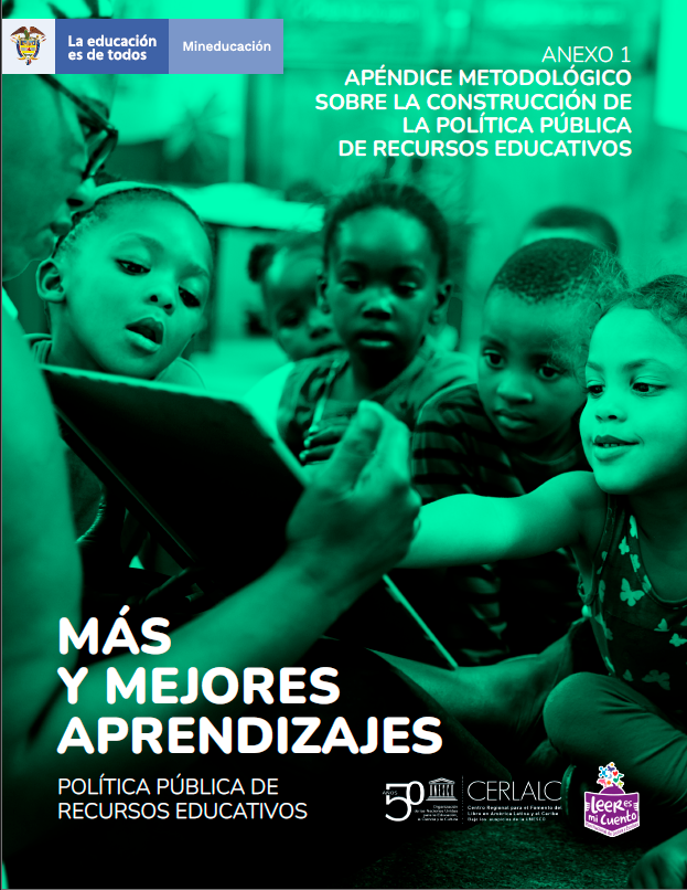 Portada del documento: más y mejores aprendizajes, anexo 1, donde aparece un grupo de niños y un profesor interactuando con una tablet