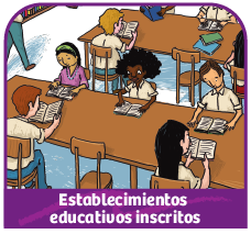 Ilustración de varias personas en una biblioteca leyendo libros