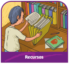 Ilustración de una persona revisando unos documentos de una carpeta de plegables