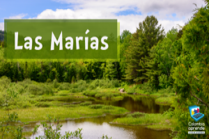 Las Marías En la imagen aparece un río rodeado de árboles. Texto: Las Marías