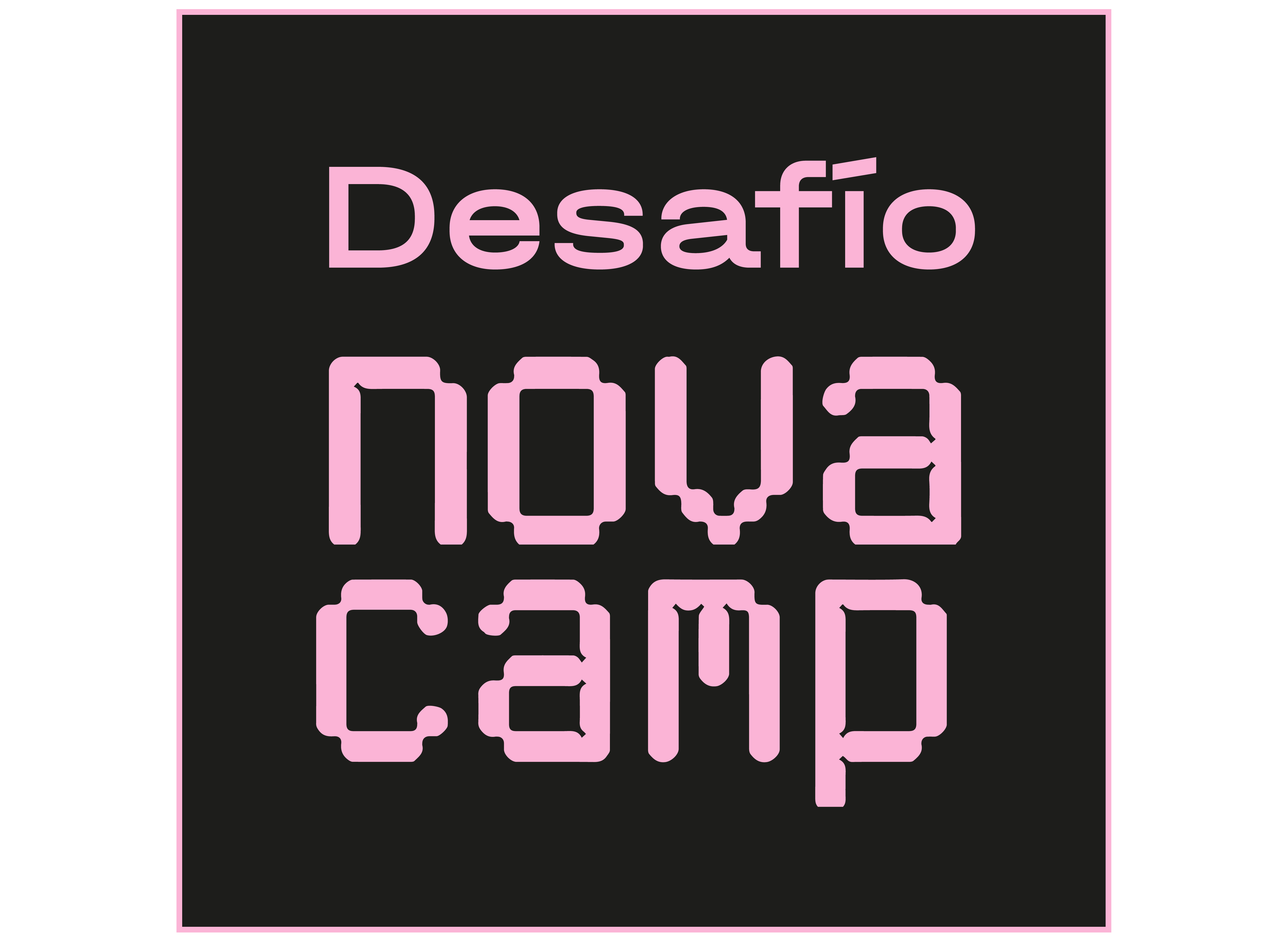 Imagen del Logotipo del evento, que dice Desafío Novacamp