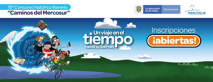 Imagen de montañas y horizonte con el texto caminos del Mercosur