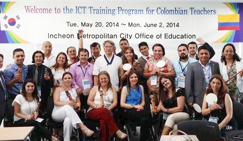 Foto de los docentes becarios ICT Training for Colombian Teachers 2014