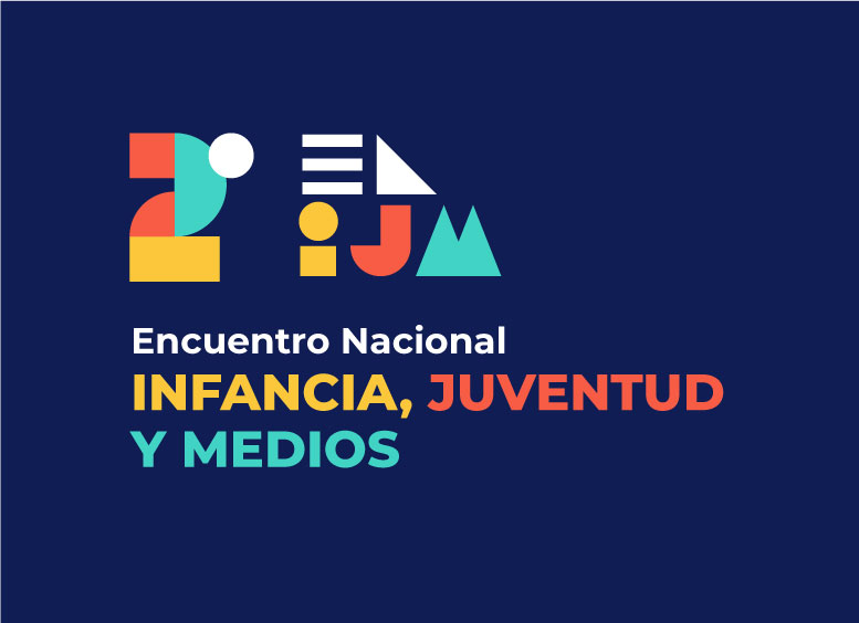 Imagen en fondo azul oscuro que dice II Encuentro Internacional de Infancia, Juventud y Medios