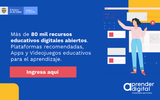 AprenderDigital Ilustración de una mujer accediendo a recursos digitales