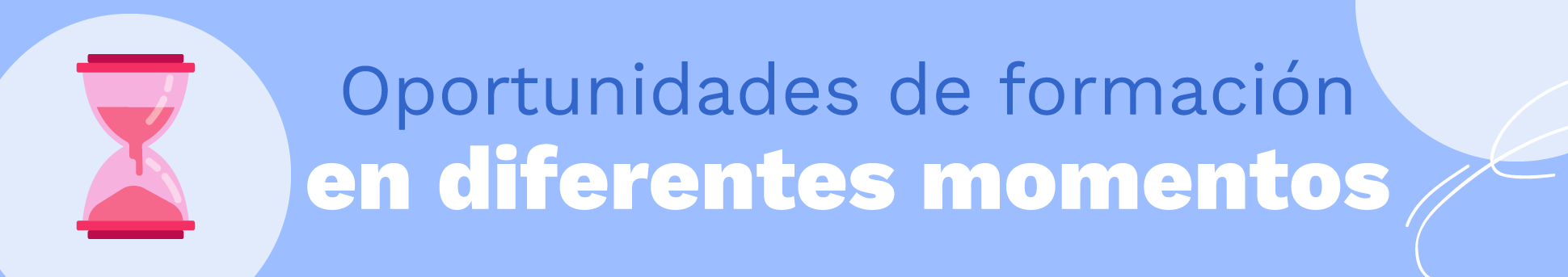 Banner oportunidades de formación docente