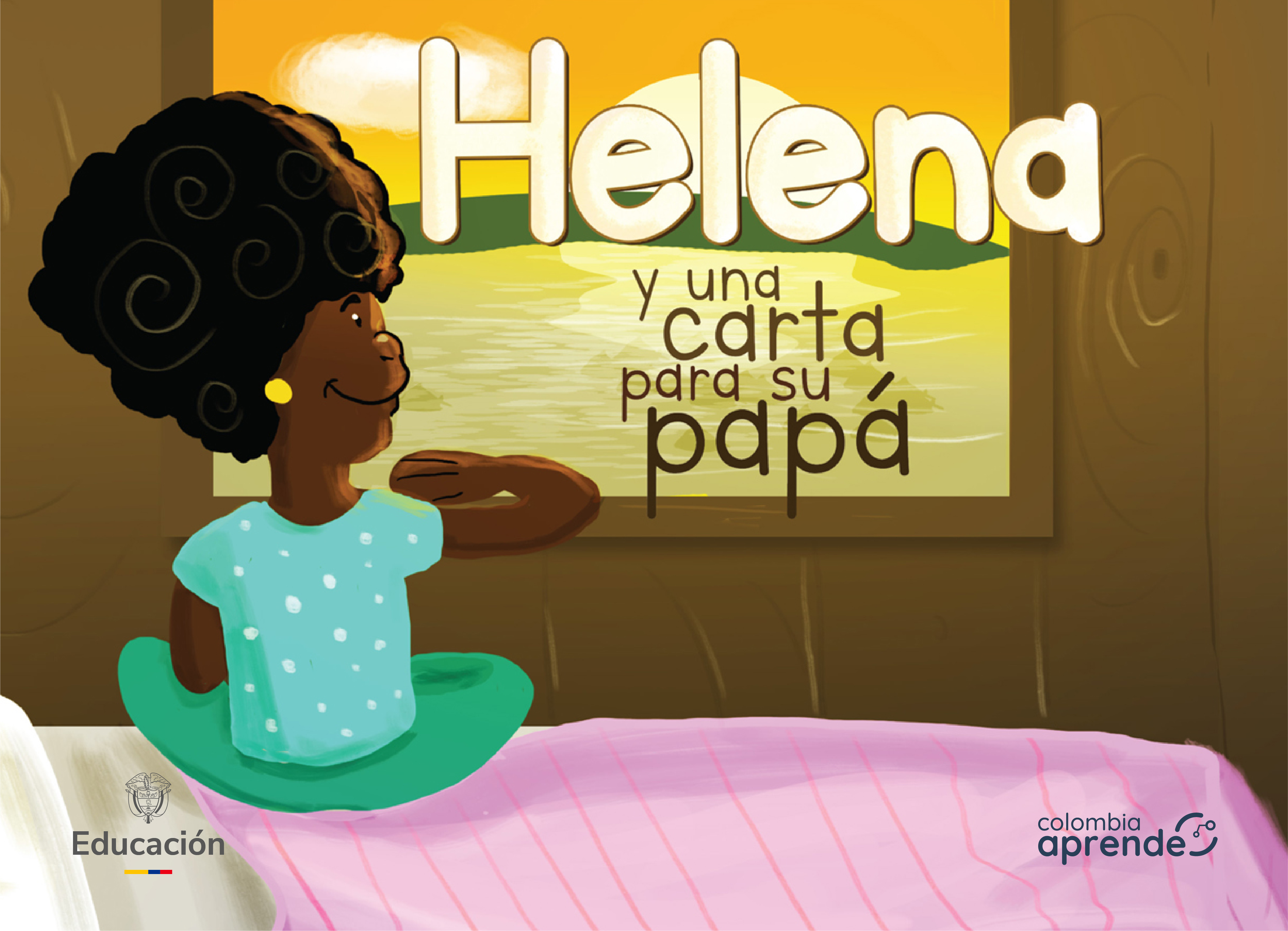Portada del libro Helena y una carta para su papá Niña mirando pensativa a la ventana