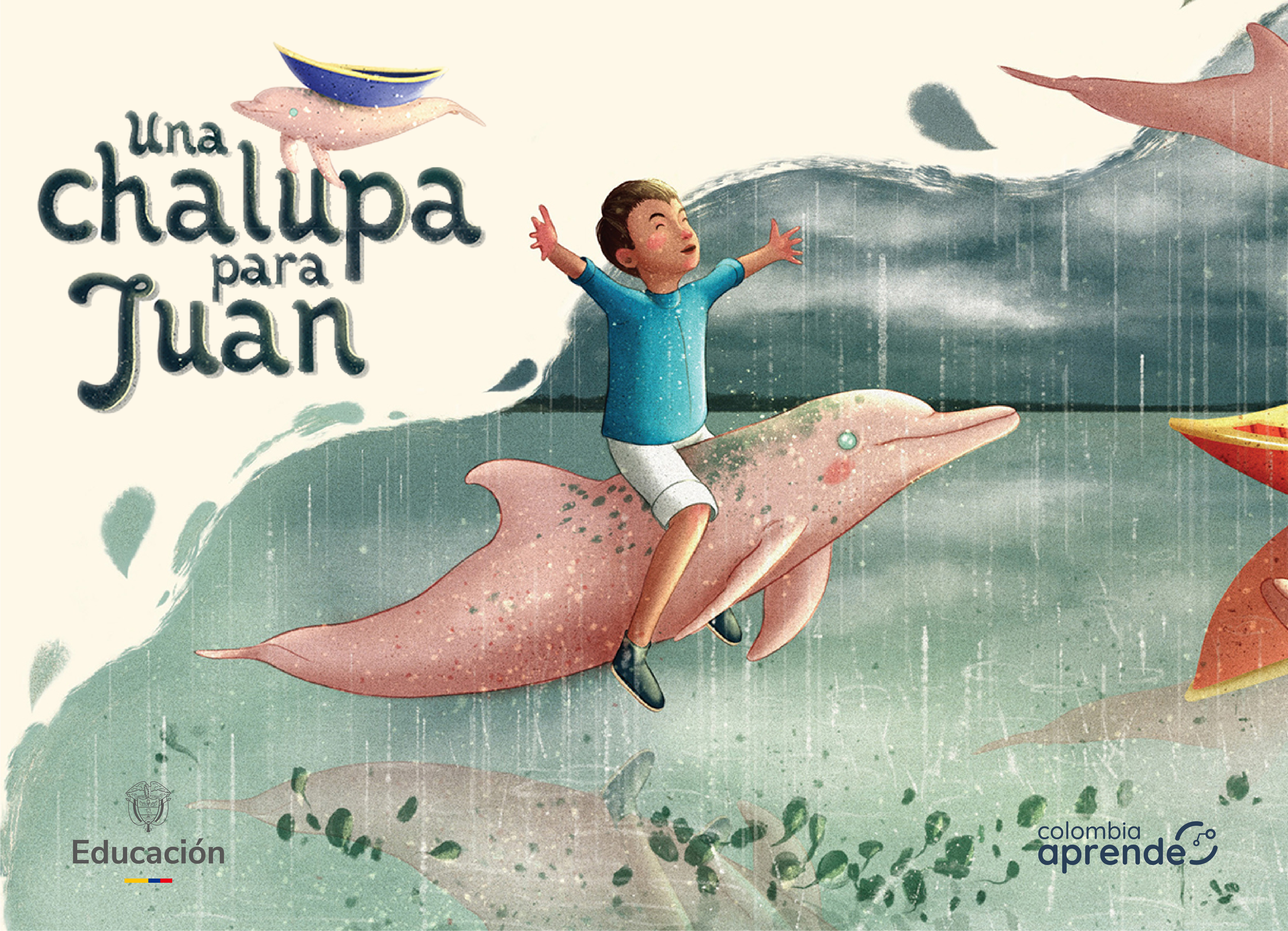 Una chalupa para Juan Niño pequeño navehando en una chalupa