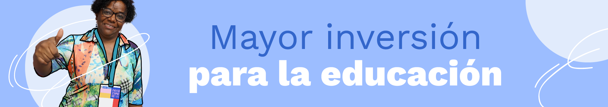 Banner mayor inversión para la educación