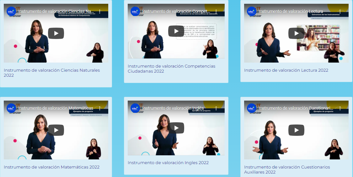 Ver videos instrumentos de valoración