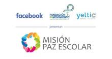 Logo Misison pa escolar, con logos internos de Facebook, Fundación en Movimiento y Yeltic